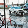 Grandes balsas de agua y problemas en el tráfico en Badajoz