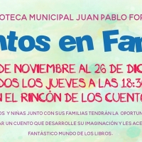 Cuentos en familia en la biblioteca de Mérida