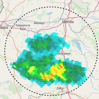 Fuertes aguaceros esta tarde en Tierra de Barros