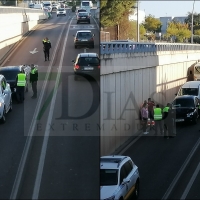 Aparatoso accidente en la avenida Reina Sofía de Mérida