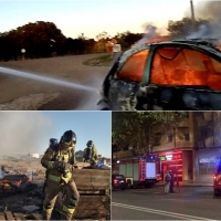 Tres incendios en varios puntos de Badajoz en escasas horas