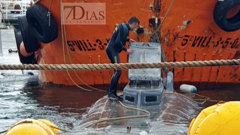 Imágenes del narcosubmarino en la