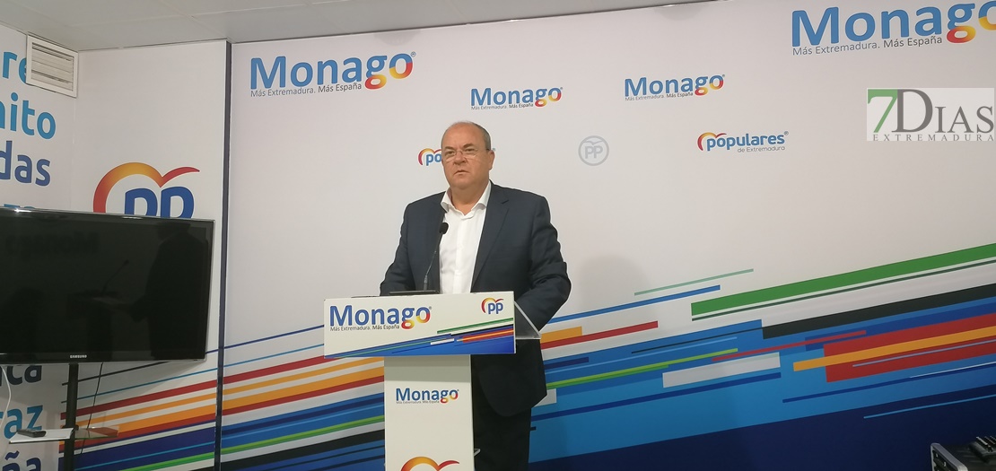 Monago: “¿Qué precio pagarán los extremeños por el pacto de PSOE con ERC?”