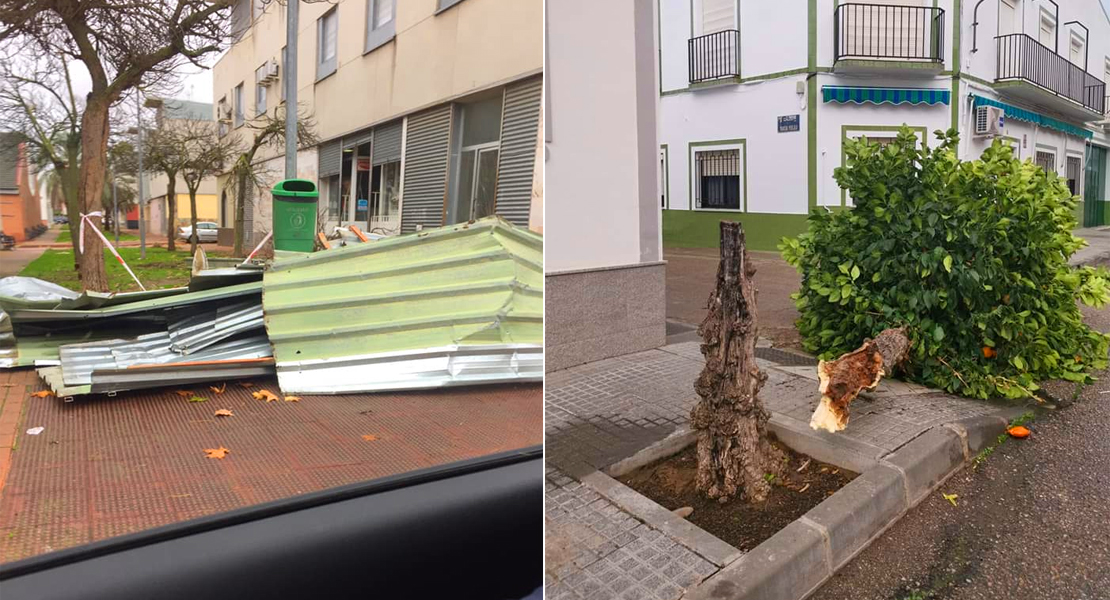 Imágenes que deja el temporal a su paso por Extremadura