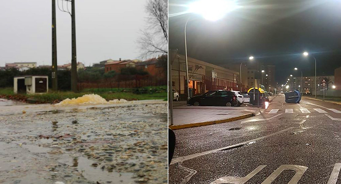 Imágenes que deja el temporal a su paso por Extremadura