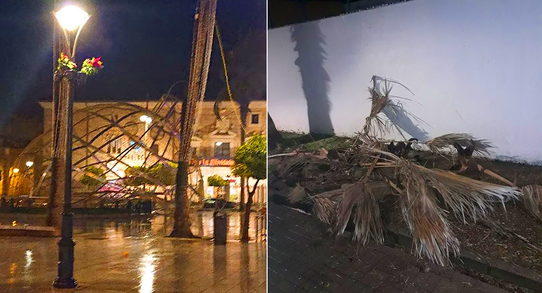 Imágenes que deja el temporal a su paso por Extremadura