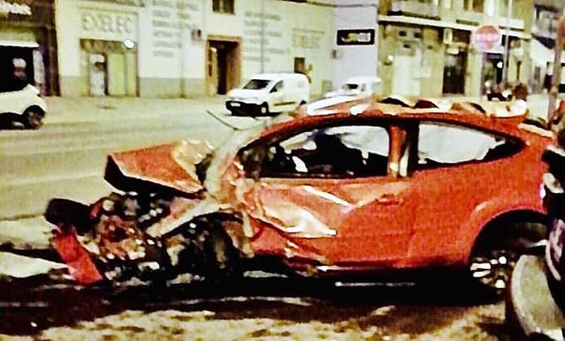 Brutal accidente en la ciudad de Plasencia