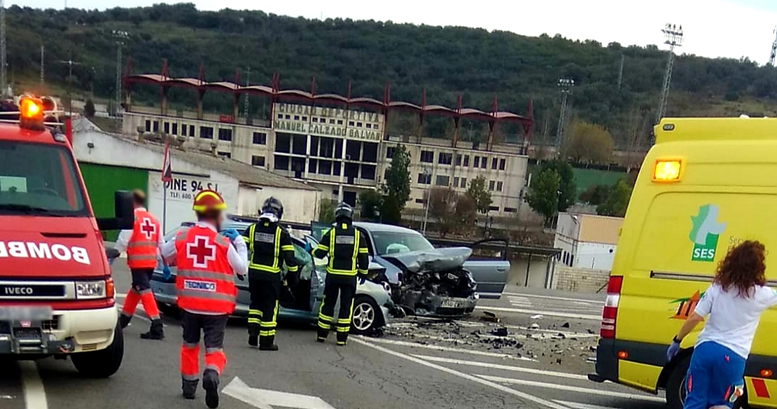 Cinco heridos en un accidente en Jerez de los Caballeros