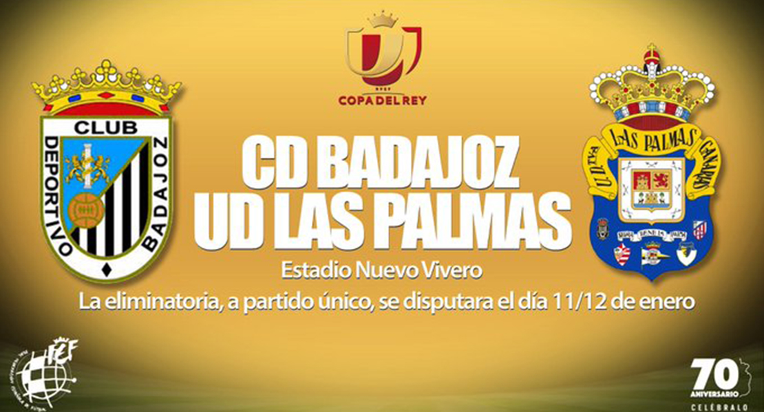 Las Palmas confunde el escudo del CD. Badajoz para anunciar el enfrentamiento de Copa del Rey