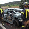 Accidente entre un camión y un coche en la autovía A5