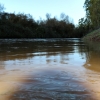 La crecida del Gévora hace aumentar el caudal del Guadiana