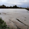 La crecida del Gévora hace aumentar el caudal del Guadiana