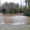 La crecida del Gévora hace aumentar el caudal del Guadiana