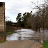 La crecida del Gévora hace aumentar el caudal del Guadiana