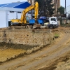 Así evoluciona la construcción de la piscina en la margen derecha del Guadiana