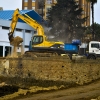 Así evoluciona la construcción de la piscina en la margen derecha del Guadiana