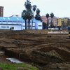 Así evoluciona la construcción de la piscina en la margen derecha del Guadiana