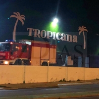 Incendio en el interior de la discoteca Tropicana de Badajoz