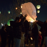 El cielo pacense, iluminado con los deseos para 2020