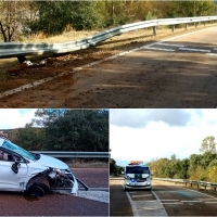 Un herido en accidente entre Mérida y Alange