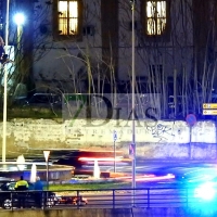 Accidente en la rotonda de ‘Los tres poetas’ (Badajoz)