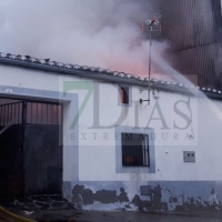 Incendio en un garaje en Malpartida de Plasencia