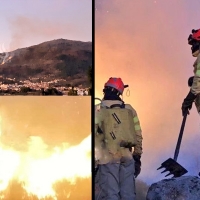 Los bomberos forestales sofocan un incendio en Las Hurdes