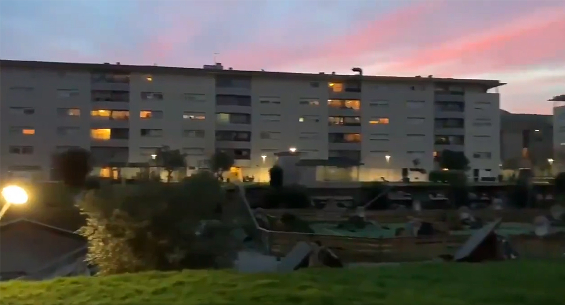 Se hunde un parque infantil sobre un aparcamiento subterráneo en Santander