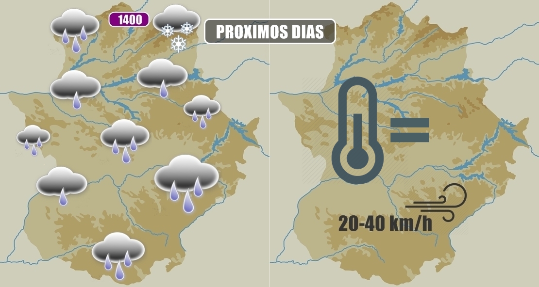 Gloria se desplazará al Golfo de Cádiz enviando lluvias a Extremadura