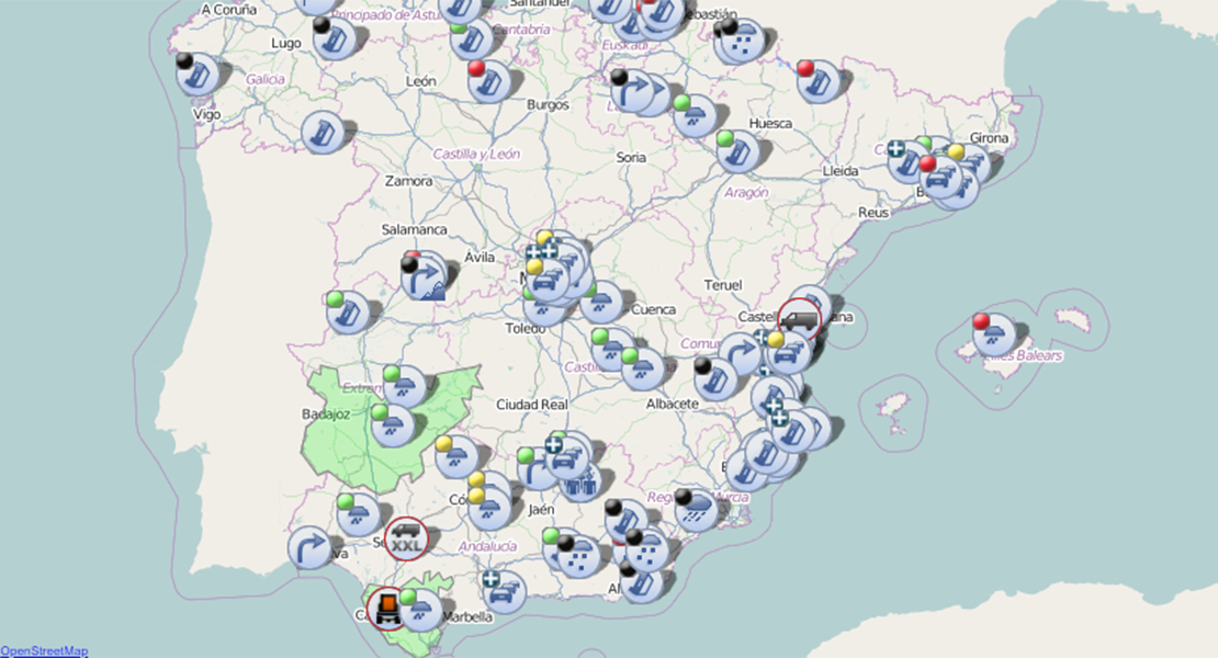 La DGT pone en alerta varias carreteras de Extremadura
