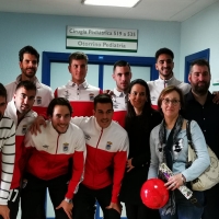 El CD. Badajoz reparte sonrisas en el Hospital Materno Infantil