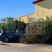 Los Bomberos actúan ante numerosos destrozos causados por el viento en Badajoz