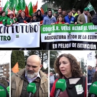 La oposición acompaña a los agricultores en Don Benito