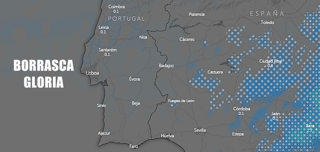 La Borrasca Gloria también podría dejar algunas nevadas en Extremadura