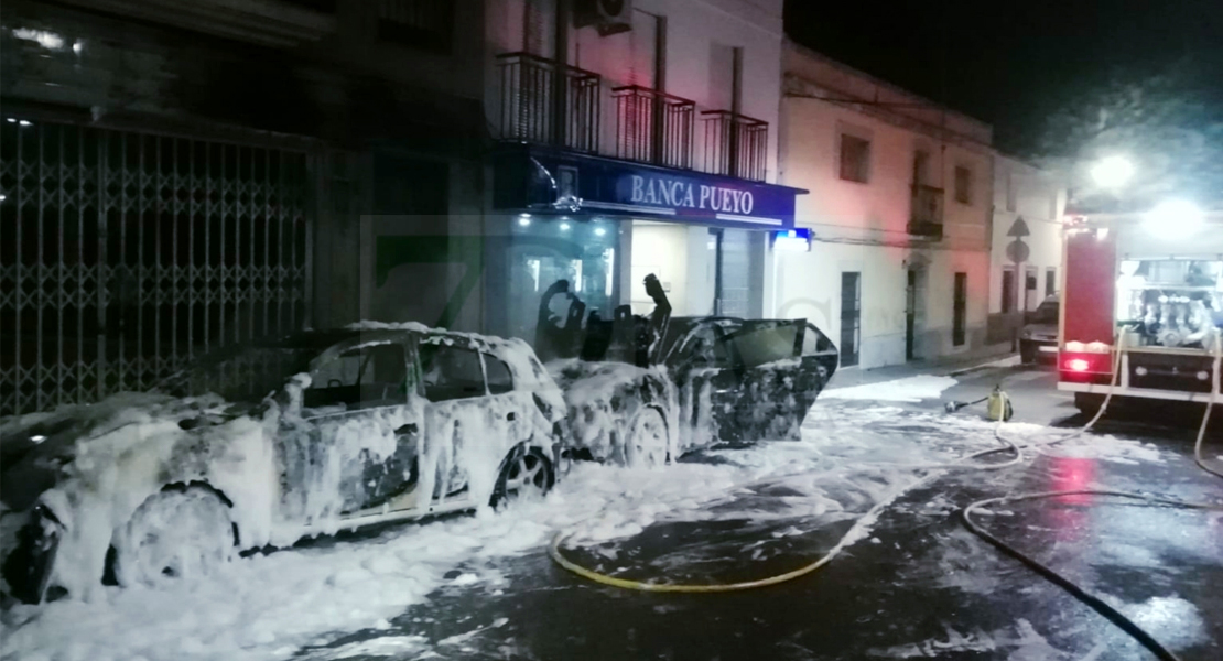 GALERÍA - Así ha sido la intervención de Bomberos del CPEI en un incendio en Lobón (BA)