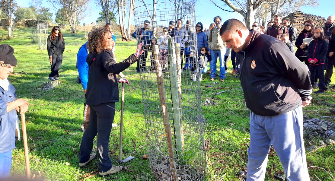 Más de 100 voluntarios plantan 400 árboles en Ambroz y Tierras de Granadilla