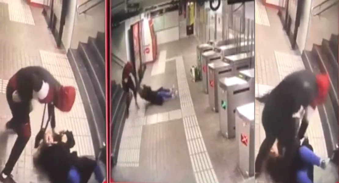 Brutal agresión a una mujer en el metro de Barcelona