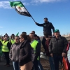 La columna de Almendralejo ya congrega a miles de agricultores