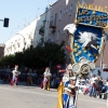 Espectaculares estandartes en el Gran Desfile de Comparsas del Carnaval de Badajoz