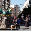 Espectaculares estandartes en el Gran Desfile de Comparsas del Carnaval de Badajoz