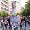 Espectaculares estandartes en el Gran Desfile de Comparsas del Carnaval de Badajoz