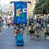 Espectaculares estandartes en el Gran Desfile de Comparsas del Carnaval de Badajoz