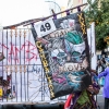 Espectaculares estandartes en el Gran Desfile de Comparsas del Carnaval de Badajoz