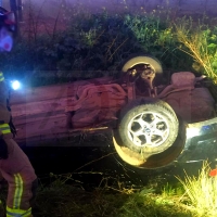 Bomberos de Badajoz intervienen en un accidente en Villafranco del Guadiana (BA)