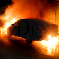 GALERÍA - Así ha sido la intervención de Bomberos del CPEI en el incendio de Lobón (BA)