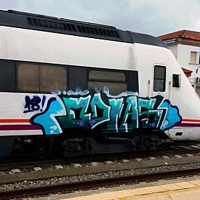 Detienen a un joven por realizar grafitis en varias estaciones de tren extremeñas