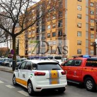 Incendio de vivienda en avenida de Colón (Badajoz)