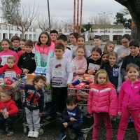 El colegio Vegas Bajas de Balboa recoge 140 kilos de comida para un comedor social