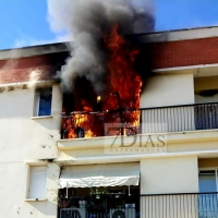 Grave incendio de vivienda en Villanueva  de la Serena (Badajoz)