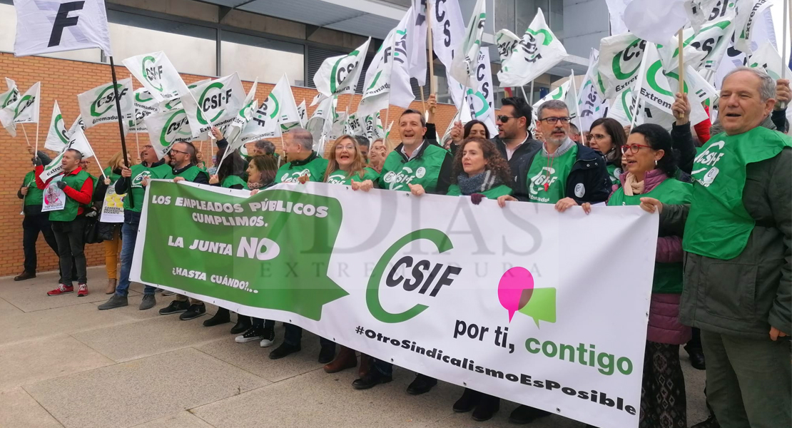 CSIF: “Los empleados públicos dicen basta ya a ser las cajas registradoras de la Junta”
